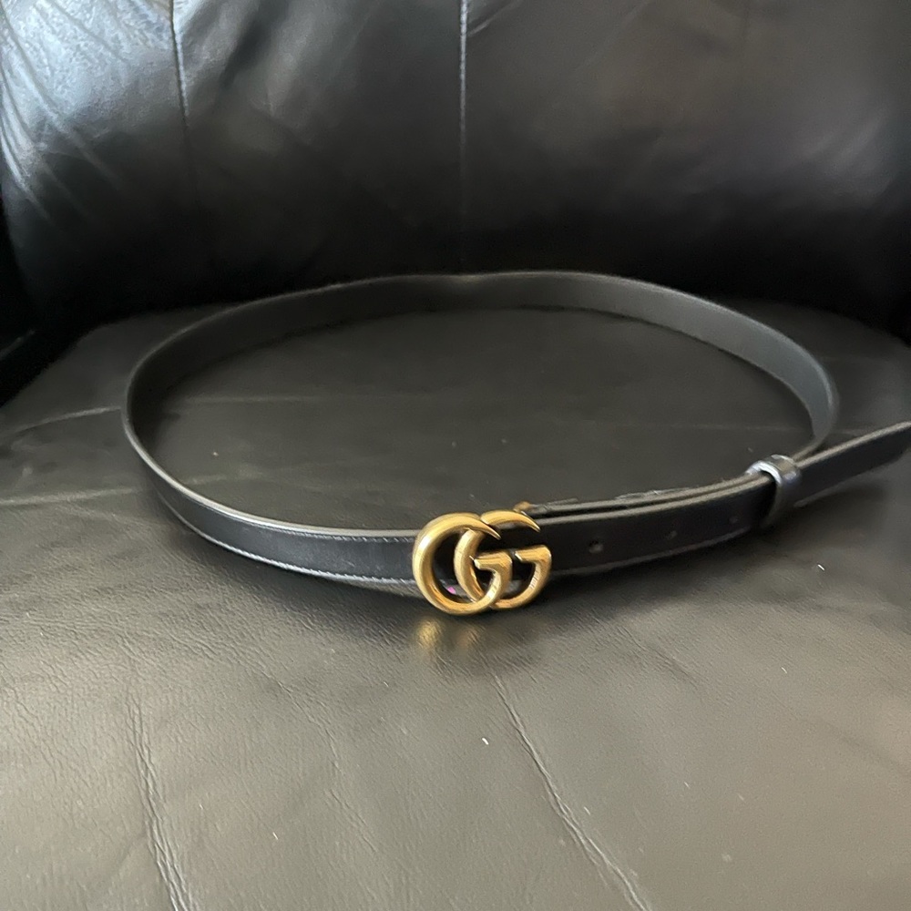 Gucci Marmont Leather logo belt
